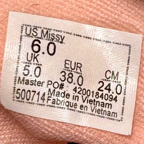 Vans Old Skool Canvas Lace-Up Sneakers Peach & White Missy US 6 Casual Shoes - Picture 5 of 6